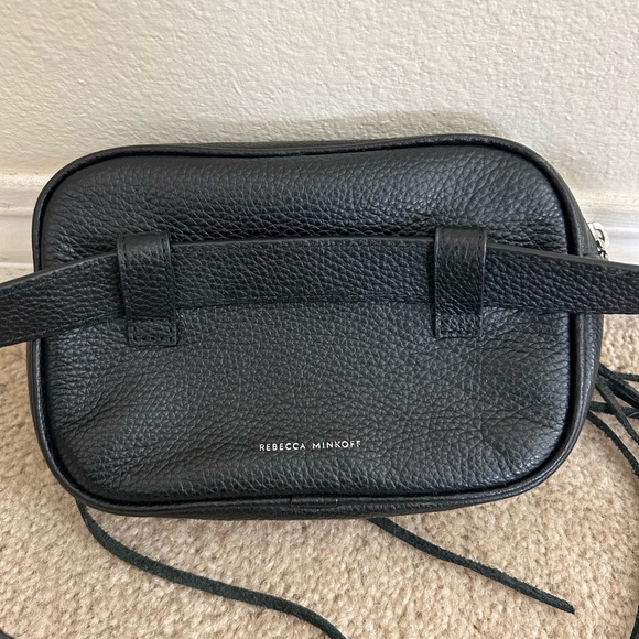 Rebecca Minkoff Black Belt Bag Fanny Pack with Silver Hardware - Picture 5 of 7